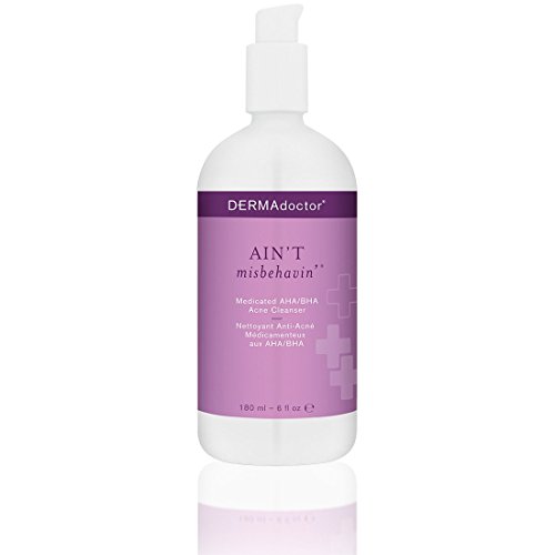 DERMAdoctor Ain't Misbehavin' Medicated AHA/BHA Acne Cleanser, 6 fl. oz.