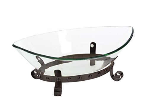 Algopix Similar Product 12 - Benzara Clear Glass Bowl with Metallic