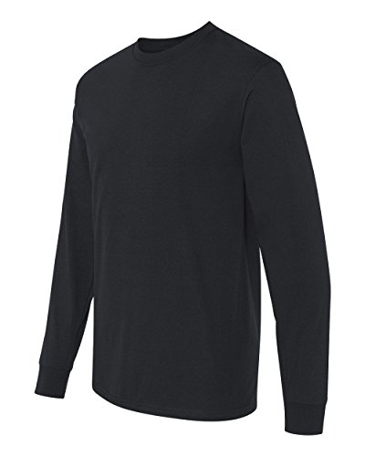 Fruit of the Loom Men's Lofteez Long-Sleeve T-Shirt, Black, Large