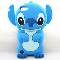 HJX Ipod Touch 5 Blue Lovely Stitch Movable Ear Flip Silicone Case Cover for Apple iPod Touch 5th Generation + Gift 1pcs Insect Mosquito Repellent Wrist Bands bracelet