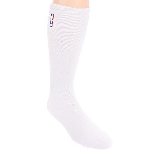 Algopix Similar Product 18 - NBA Mens Logoman Crew Socks (White)