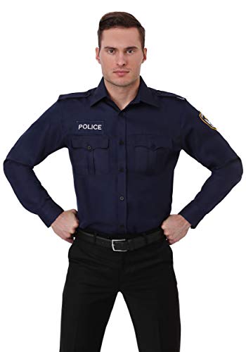 Algopix Similar Product 15 - Mens Plus Size Long Sleeve Police