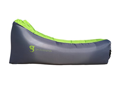 Algopix Similar Product 8 - geckobrands Relax Air Lounger Grey/Green