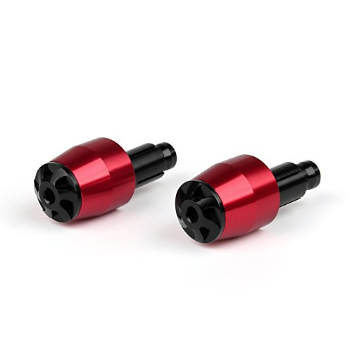 

Areyourshop Universal Motorcycle Dirt Bike 7/8" Handlebar Caps Grips Bar End Red