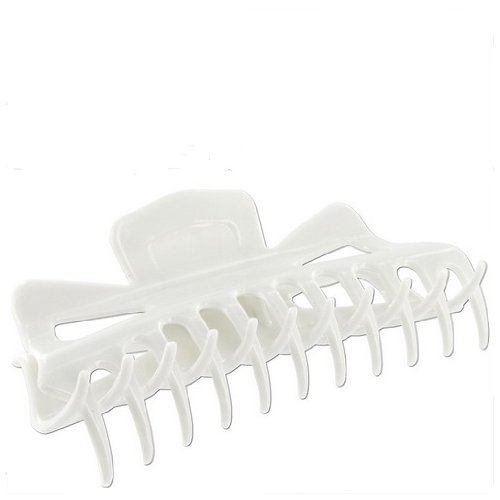 Large Claw Clip Ponytail Hair Holder (White)