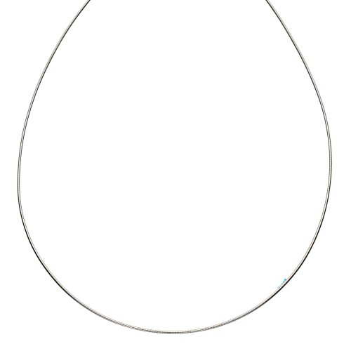 OMEGA 1mm Round Sterling Silver Nickel Free Chain Necklace Italy