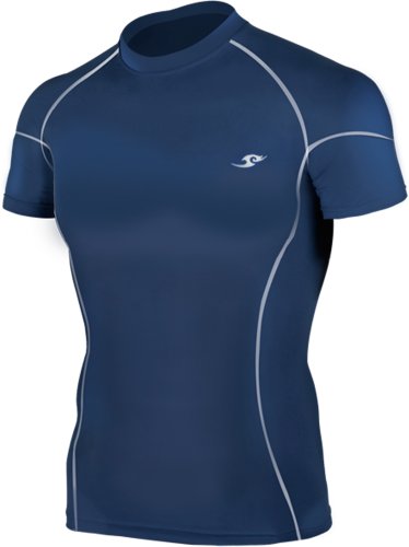 New Take Five Base Layer Mens Compression Skin Tights 031 Navy Sports Top
