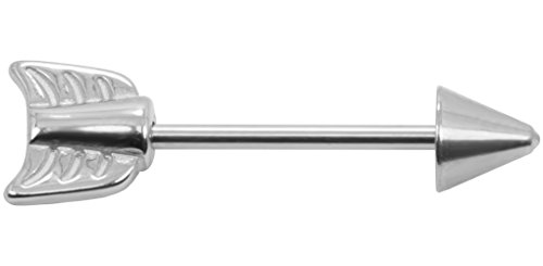 Classic Arrow Straight Barbell 18g-16g-Cartilage Earring-Stainless Steel Nipple Ring Body Jewelry