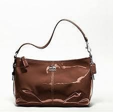 

COACH Madison Patent Top Handle Demi in Copper 46619