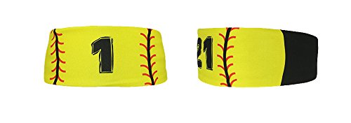 Player ID Softball Stitch Headband (numbers 00-39)