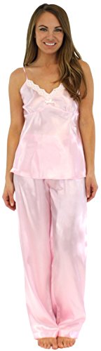 PajamaMania Women's Satin Tank & Pant Set