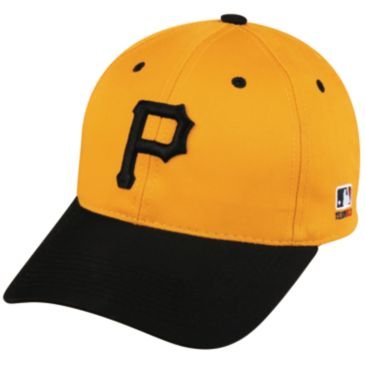 MLB Cooperstown ADULT Pittsburgh PIRATES Gold/Black Hat Cap Adjustable Velcro TWILL Throwback
