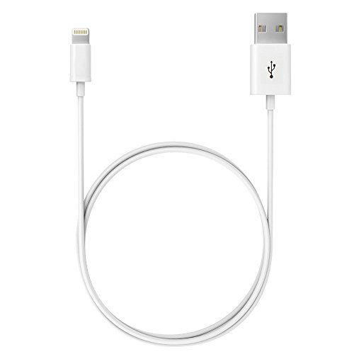 [Apple Mfi Certified] Sync & Charge USB Cable with Lightning Connector for iphone 6/6s/6s puls, Ipad Pro, Air 2 and More- 3.6 Feet (1.06 Meters) (Mfi UBS Cable(white))