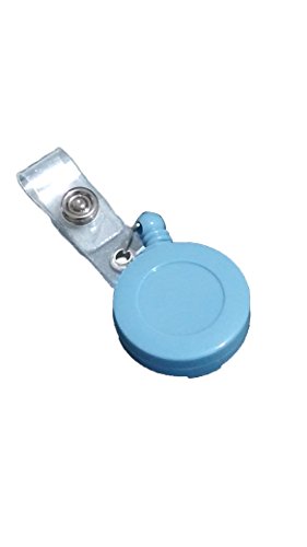 Retractable Badge Reel (SKY BLUE) with metal belt clip by SolidJoy - aka id holder/ id badge holder