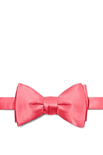 Algopix Similar Product 4 - Coral Coral Silk Butterfly Bow Tie
