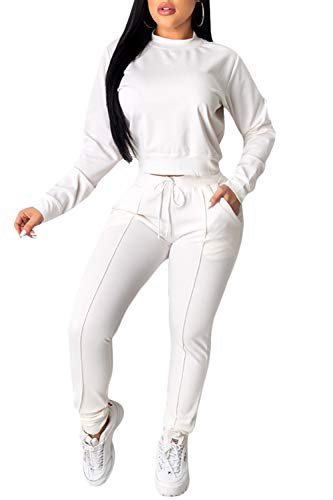 Algopix Similar Product 13 - Women Solid Color 2 Piece Outfits Set