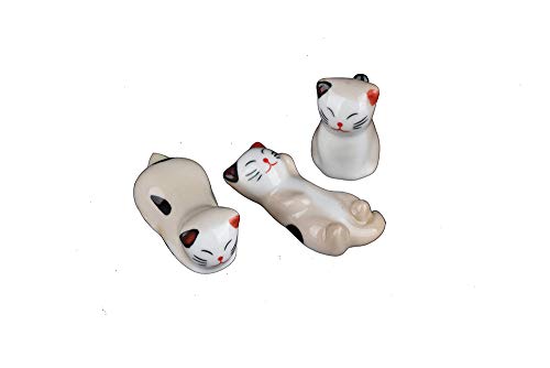 Algopix Similar Product 6 - 3 pcs kitten Set Ceramic Chopsticks