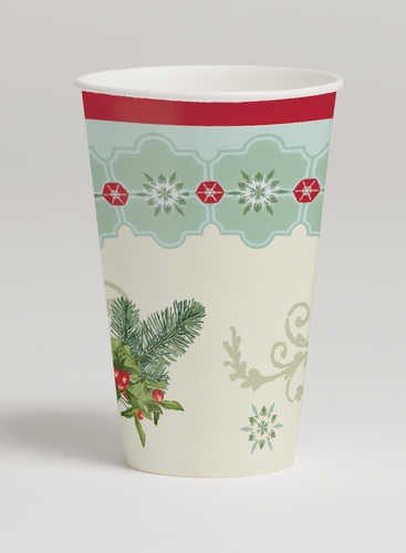 

Holly Collage Hot/Cold 12 oz. Paper Cups 96ct