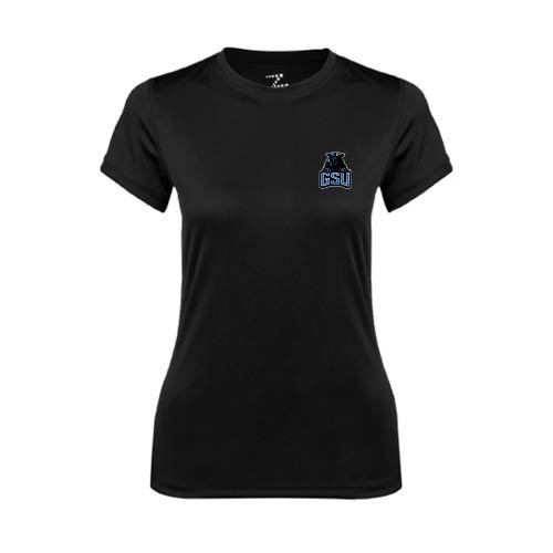 

Georgia State Ladies Syntrel Performance Black Tee 'GSU w/Panther'