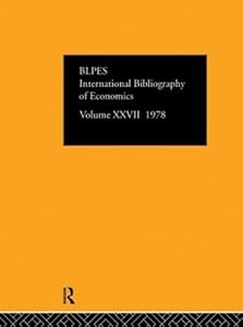 IBSS: Economics: 1978 Volume 27 by International Committee for Social Science Information and Documentation