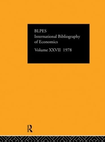 IBSS: Economics: 1978 Volume 27 by International Committee for Social Science Information and Documentation