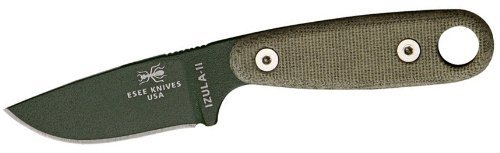ESEE Knives Izula-II Fixed Blade Knife 2.63″ Drop Point 1095 Carbon Steel Blade Micarta Handle