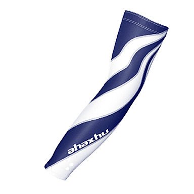 

QHY Men's Sport Arm Warmers Ultraviolet Resistant/Breathable/Wearable White/Blue White/Blue S/M/L/XL/XXL Camping & Hiking/Climbing/Diving/Cycling