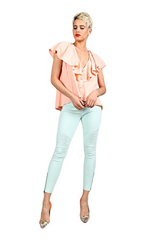 Algopix Similar Product 7 - Beulah Style Beulah OP7019 Moto Jeggings