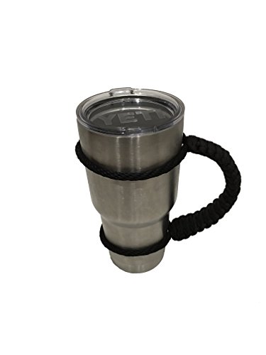 Frozen Trinity Handle Handmade Paracord Yeti 30Oz Tumbler RTIC BOSS (30oz, Black)