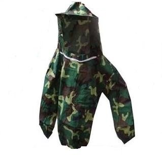 鉄壁ガード！ 防護服 害虫駆除 蜂 駆除 ぶよ 蚊 対策 虫よけ 養蜂 草刈り ガーデニング 迷彩