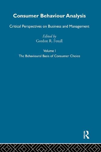 Consumer Behaviour Analys V1 by Gordon Foxall