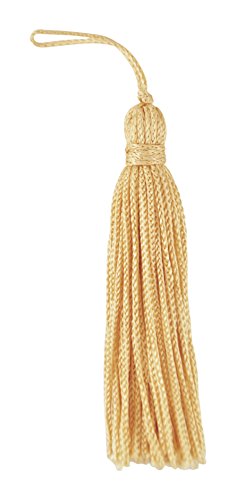 Set of 10 Lt. Gold Chainette Tassel, 3 Inch Long with 1 Inch Loop, Basic Trim Collection Style# RT03 Color:LIGHT GOLD - B7