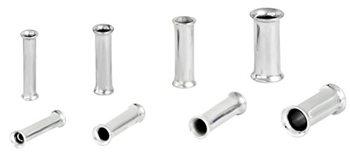 Surgical Grade Stainless Steel High Polish Gauged Earrings Double Flared Tunnel Plugs, 12g - 6g
