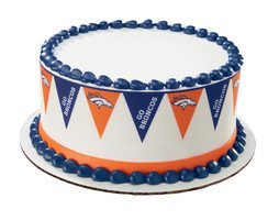 Denver Broncos {Football Pennant} Edible Cake Border