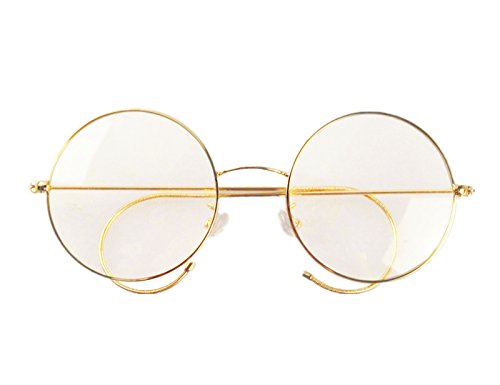 Agstum Retro Round Optical Rare Wire Rim Eyeglass Frame 49mm (Large size)