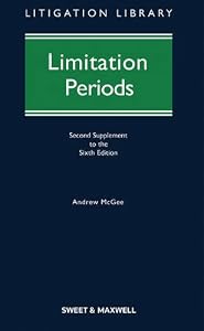 Limitation Periods 2nd Supplement by Prof. Andrew McGee