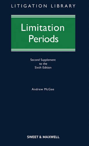 Limitation Periods 2nd Supplement by Prof. Andrew McGee