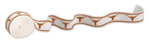 Creative Converting Texas Longhorns Crepe Paper Streamer Roll, 30-Feet