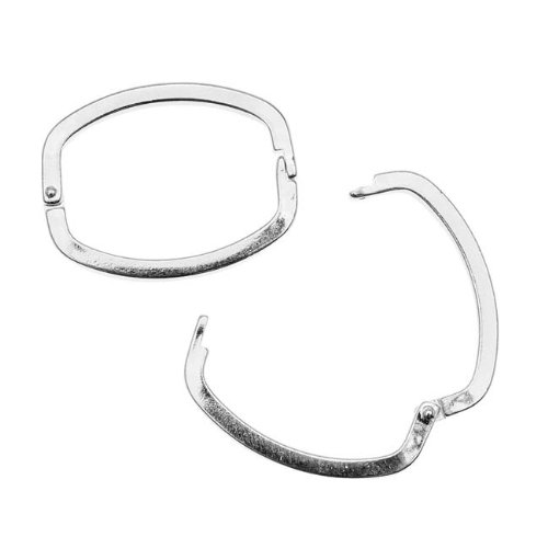 Silver Plated Necklace Shortener 26mm x 21mm (2 Pieces)