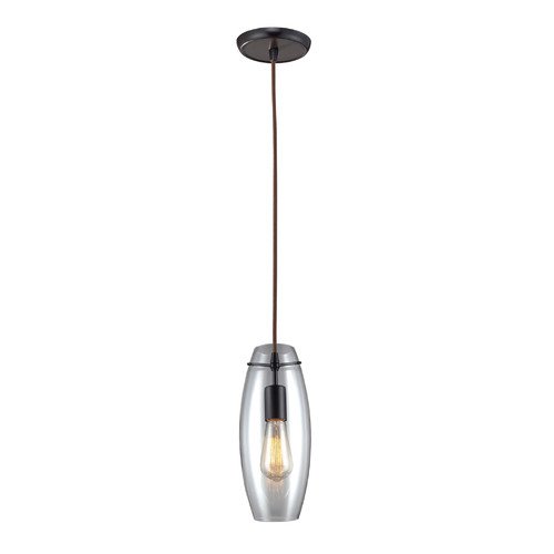 

Landmark Lighting Menlow Park 60W 1 Light Pendant with Clear blown Glass