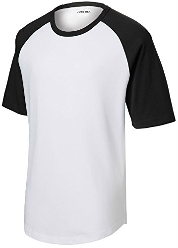 Mens Short Sleeve Raglan Baseball Shirts in Adult Sizes: XS-4XL