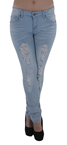 Style M482p - Plus Size Colombian Design Butt Lift Ripped Skinny Jeans