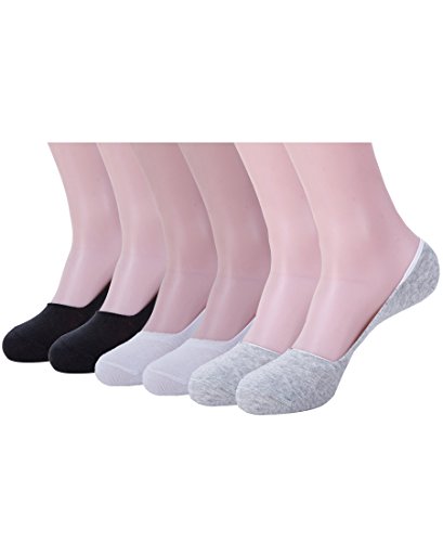Mens Casual 6 Pairs Low Cut Loafer No Show Socks Hidden Boat Liners Non Slip Heel