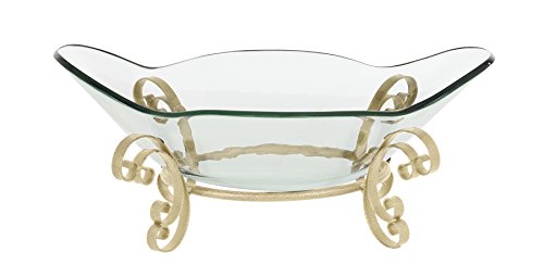 Algopix Similar Product 16 - Benzara Decorous Metal Glass Bowl Home