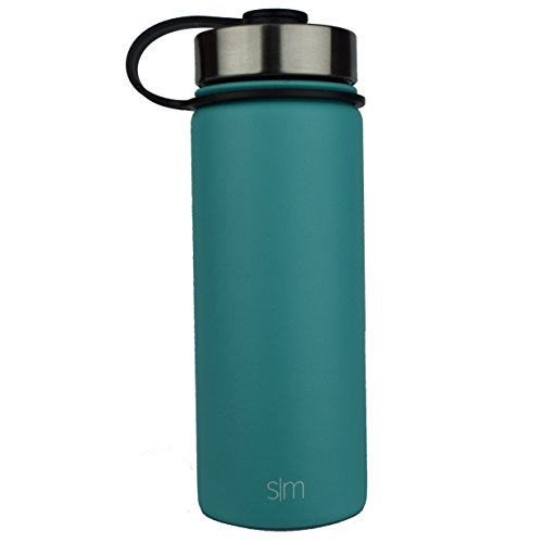 Simple Modern Vacuum Insulated Stainless Steel 18oz Water Bottle - Summit Wide Mouth Thermos - Double Walled Flask - Powder Coated Hydro Canteen