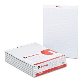 Colored Perforated Note Pads, Wide Rule, Letter, Gray, 50-Sheet, Dozen