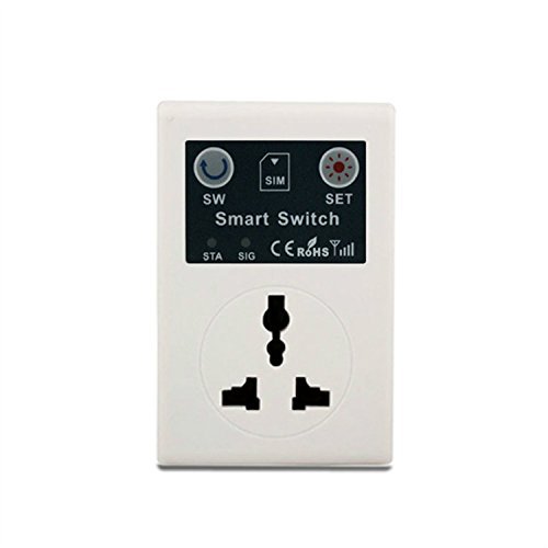 Japace® 1 Pin Enchufe con mando de control inalámbrico de teléfono móvil GSM SIM inteligente del switch interruptor del zócalo...