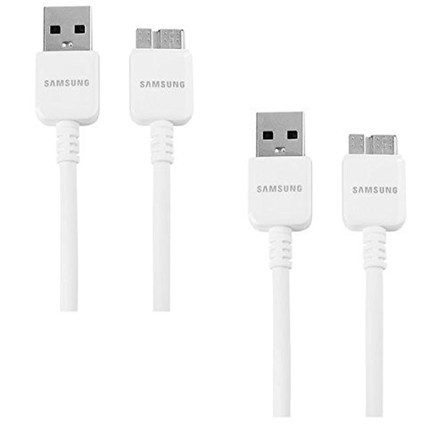 Samsung USB 3.0 Sync Charge Data Cable for Samsung Galaxy S5 SV & Note 3 - (2 Pack) Bulk Packaging (4ft. 11in)