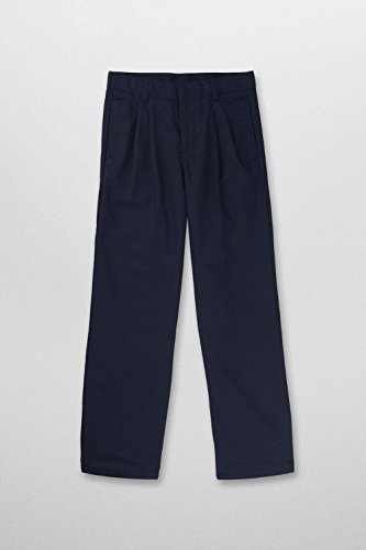 French Toast Adjustable Waist Double Knee Pant Boys Navy 10