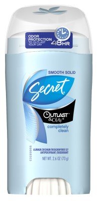 Secret Deodorant Outlast With Olay Smooth Solid Clean 2.6oz (6 Pack)